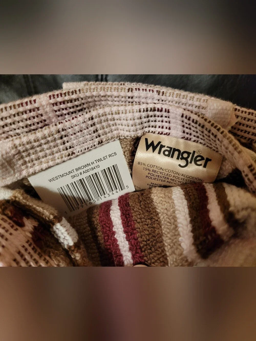 New Wrangler Westmount Brown Burgundy Pink Towel Set 2 Bath 2 Hand Towels Aztec